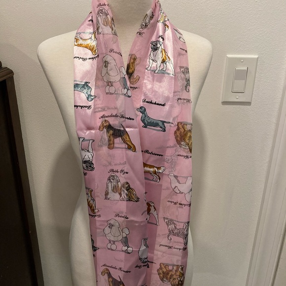 Pink Dog Scarf Pug Boxer Dachshund Poodle Golden Retriever Bichon Shih Tzu Boxer - Picture 5 of 7